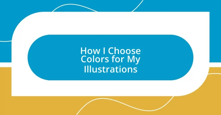 How I Choose Colors for My Illustrations